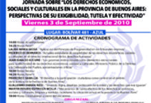 Jornada sobre derechos económicos, sociales y culturales en la Provincia de Buenos Aires