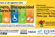Este viernes: encuentro sobre Género, Discapacidad y Derechos