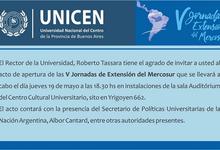 Inician esta tarde las Jornadas de Extensión del Mercosur 