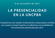 Documento del Consejo Superior: La presencialidad en la UNCPBA