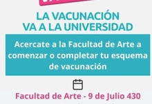 7 de abril, posta en Facultad de Arte de la Vacunación va a la Universidad